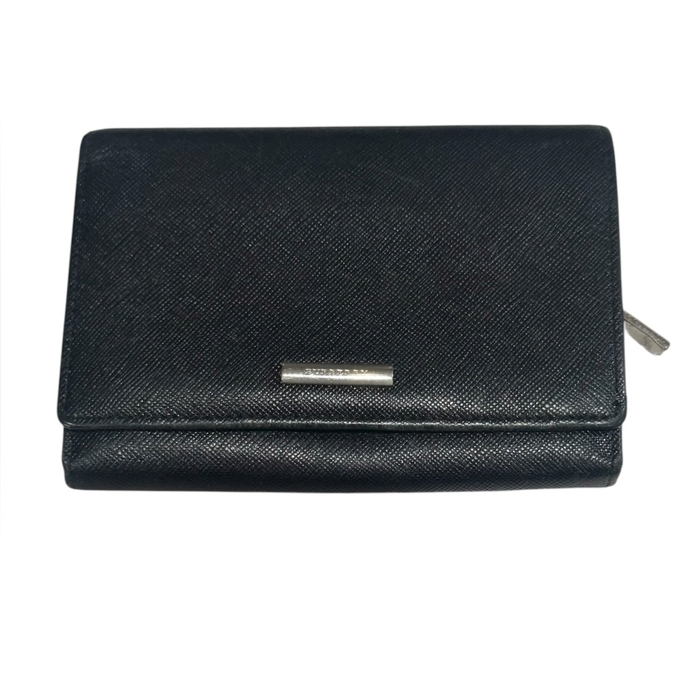 Burberry Saffiano Leather Tri-fold Wallet